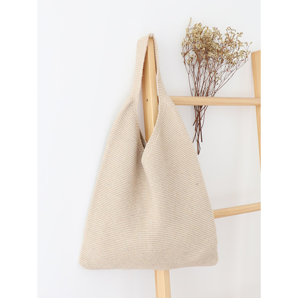 Simple Style Knit Shoulder Bag