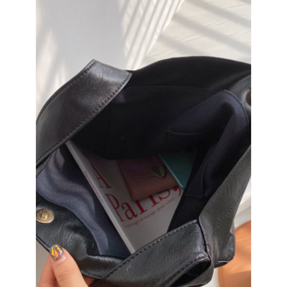 Simple Style Utility Soft Leather Tote Bag