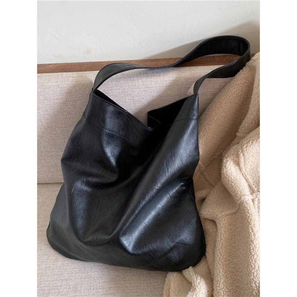 Simple Style Utility Soft Leather Tote Bag