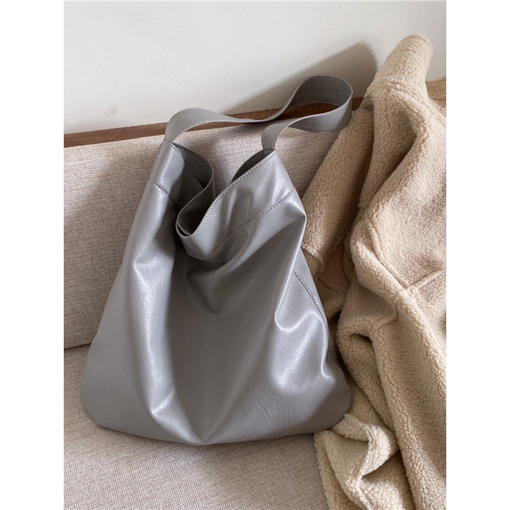 Simple Style Utility Soft Leather Tote Bag