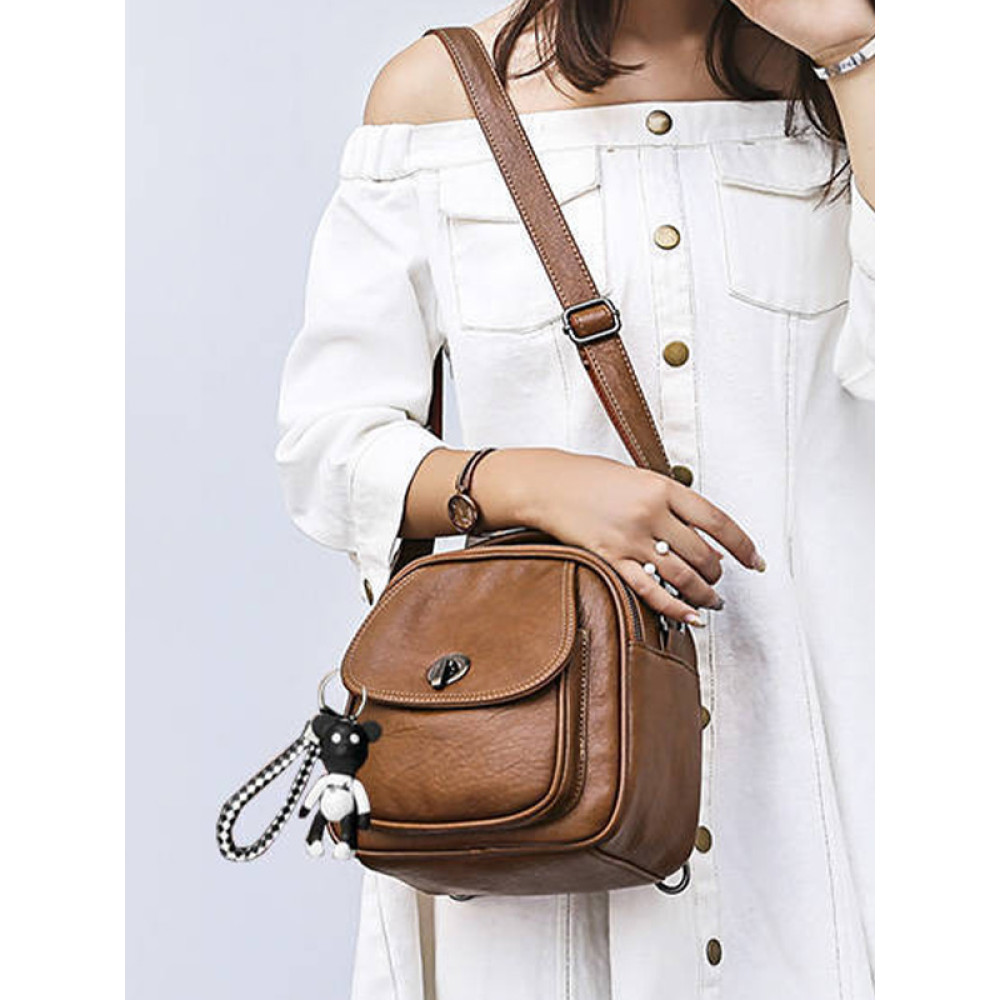 Soft Leather Multifunctional Backpack