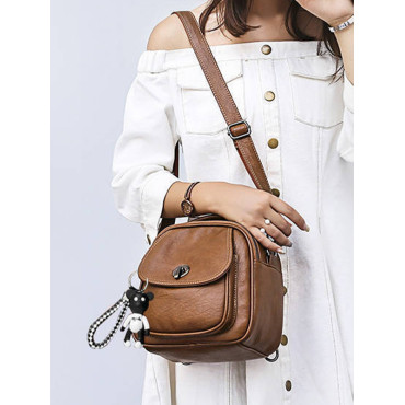 Soft Leather Multifunctional Backpack
