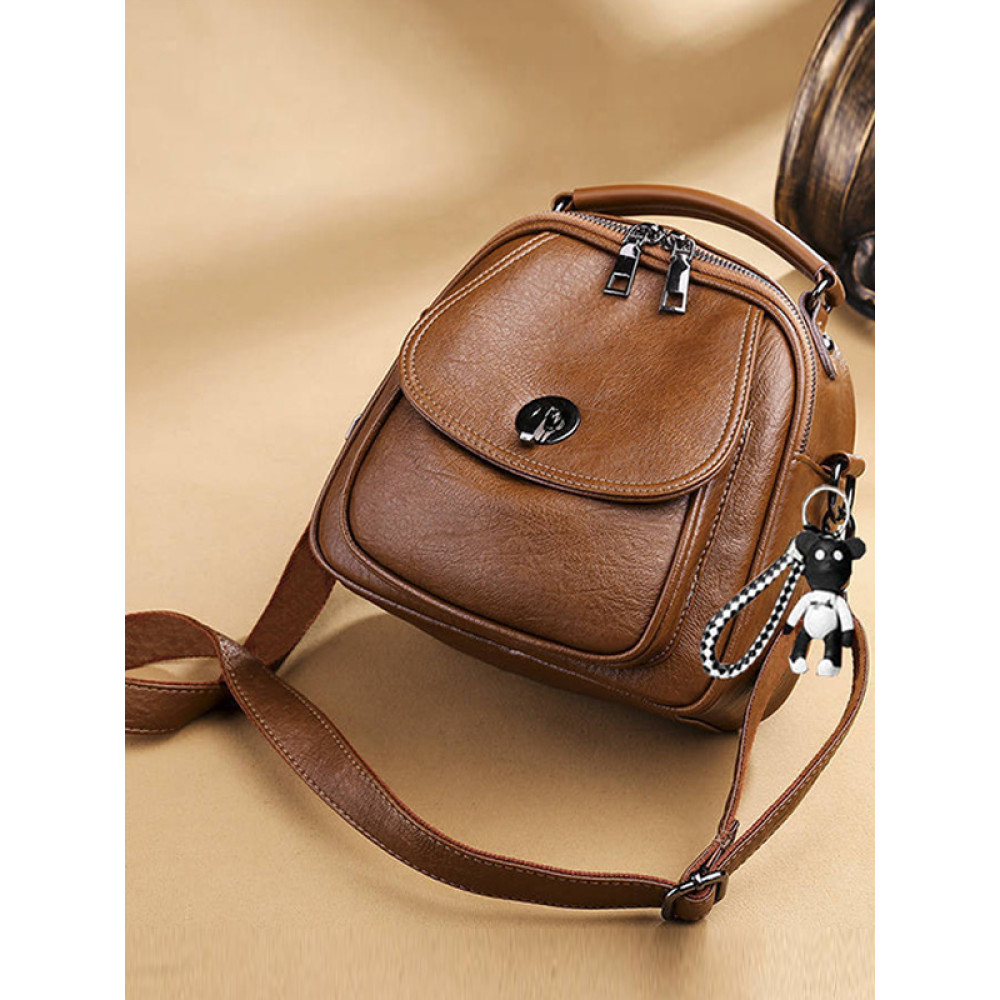 Soft Leather Multifunctional Backpack