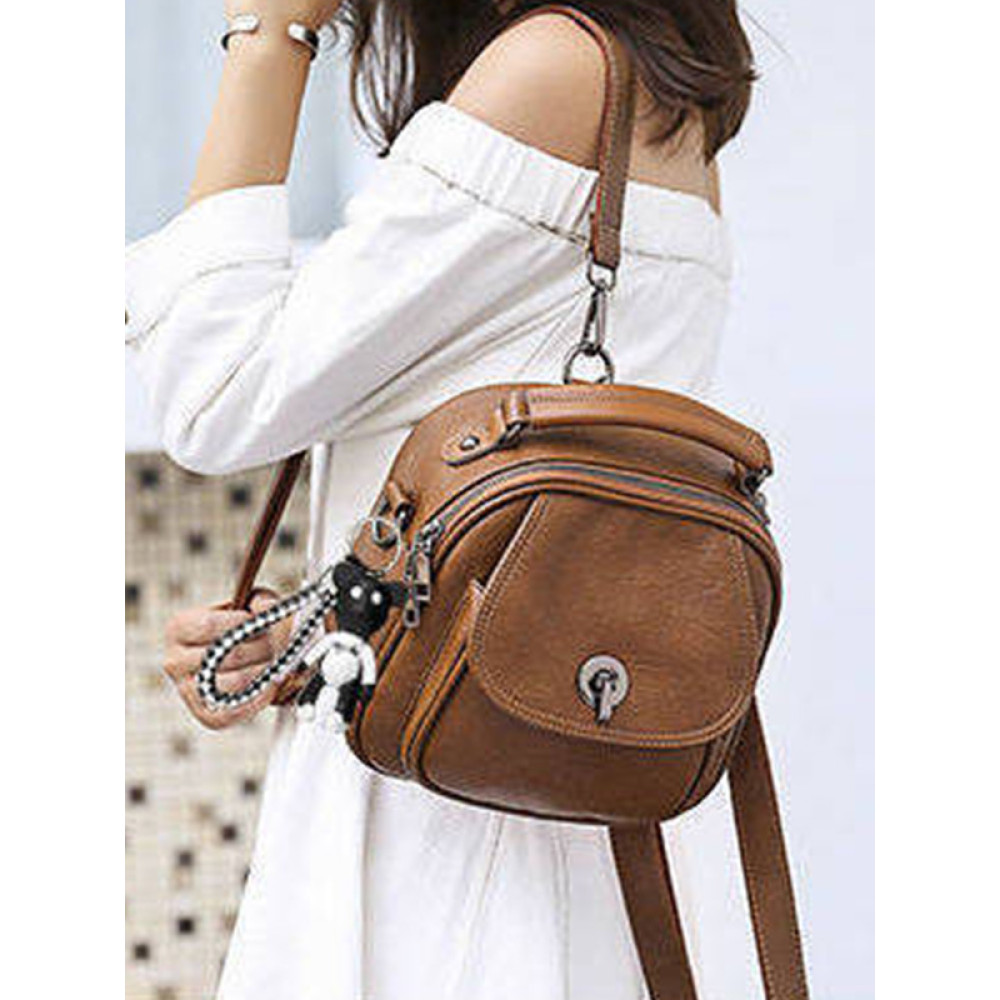 Soft Leather Multifunctional Backpack