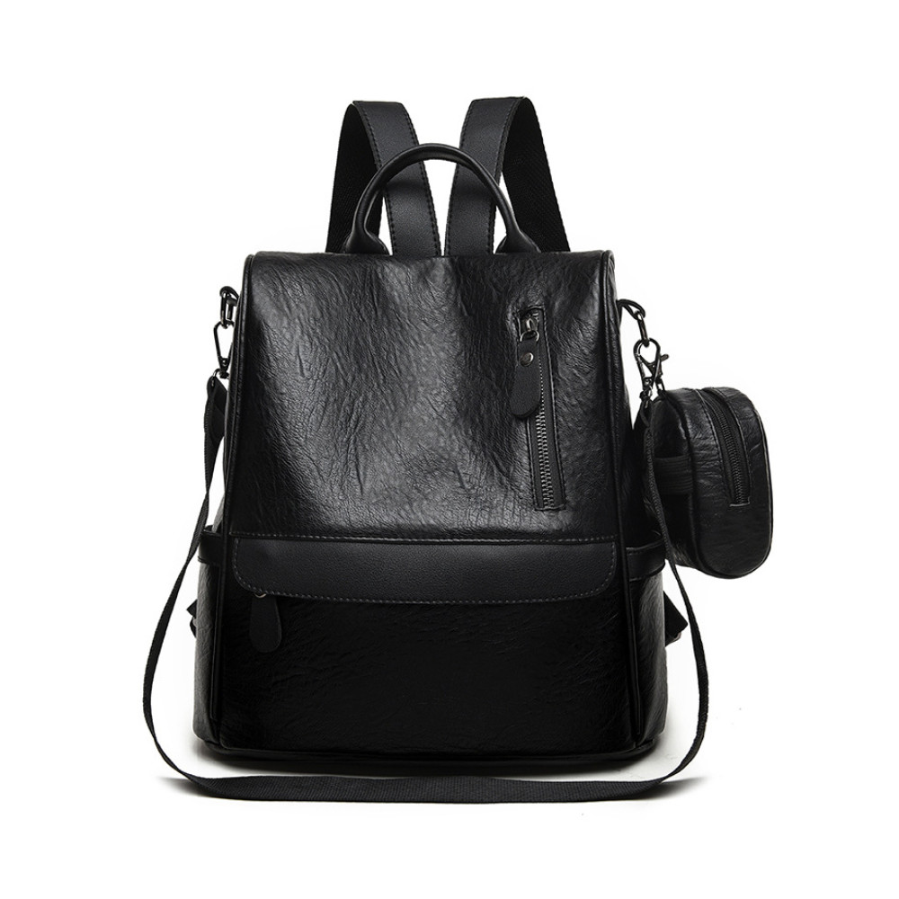 Soft Leather Utility Backpack/Crossbody Bag