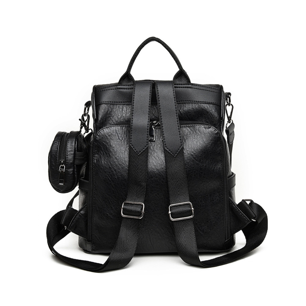 Soft Leather Utility Backpack/Crossbody Bag