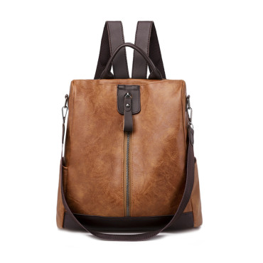 Soft Leather Utility Backpack/Shoulder Bag