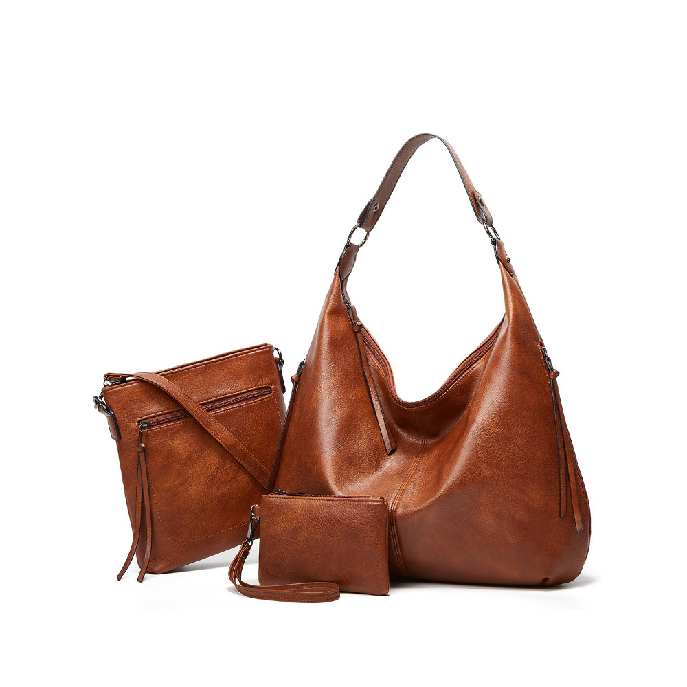 Soft Leather Utility Bags Set