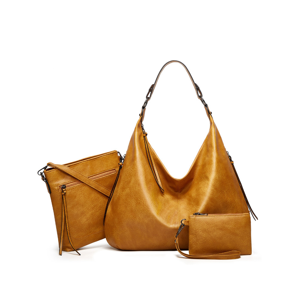Soft Leather Utility Bags Set
