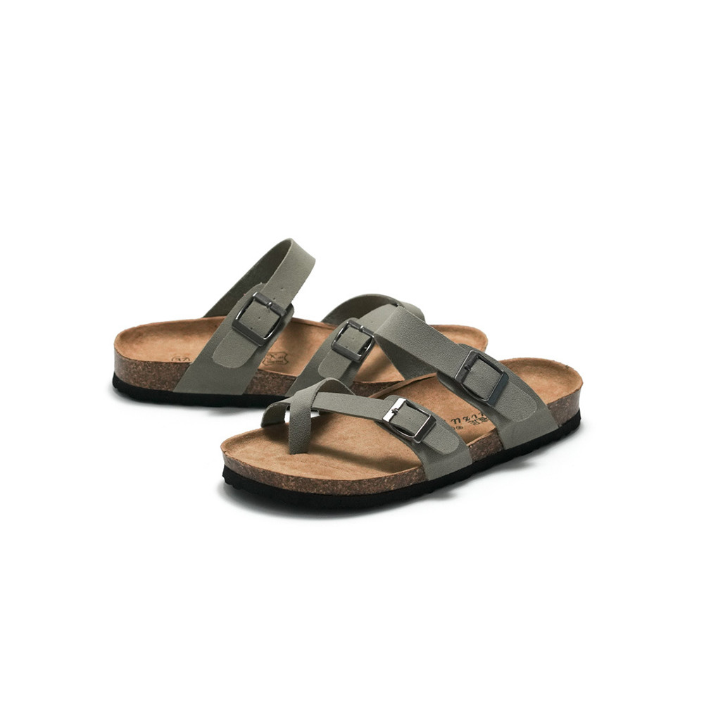 Solid Color Buckle Breathable Casual Slippers