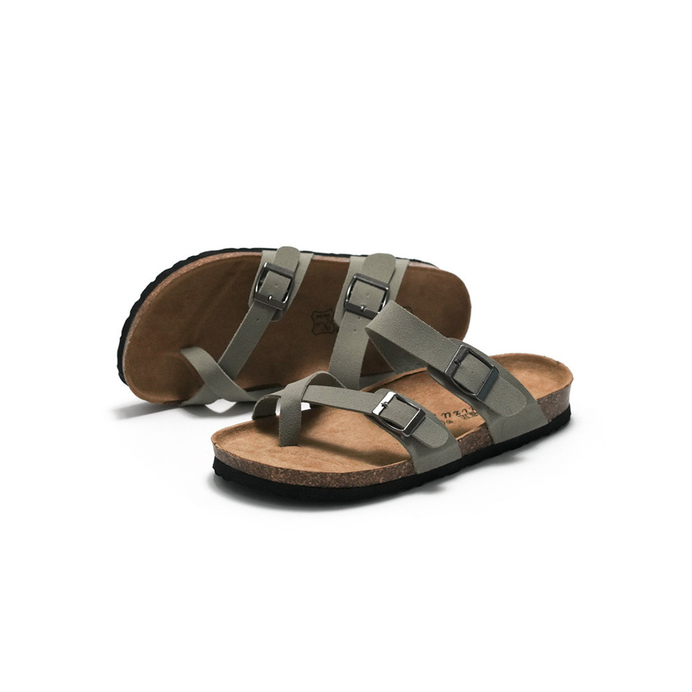 Solid Color Buckle Breathable Casual Slippers