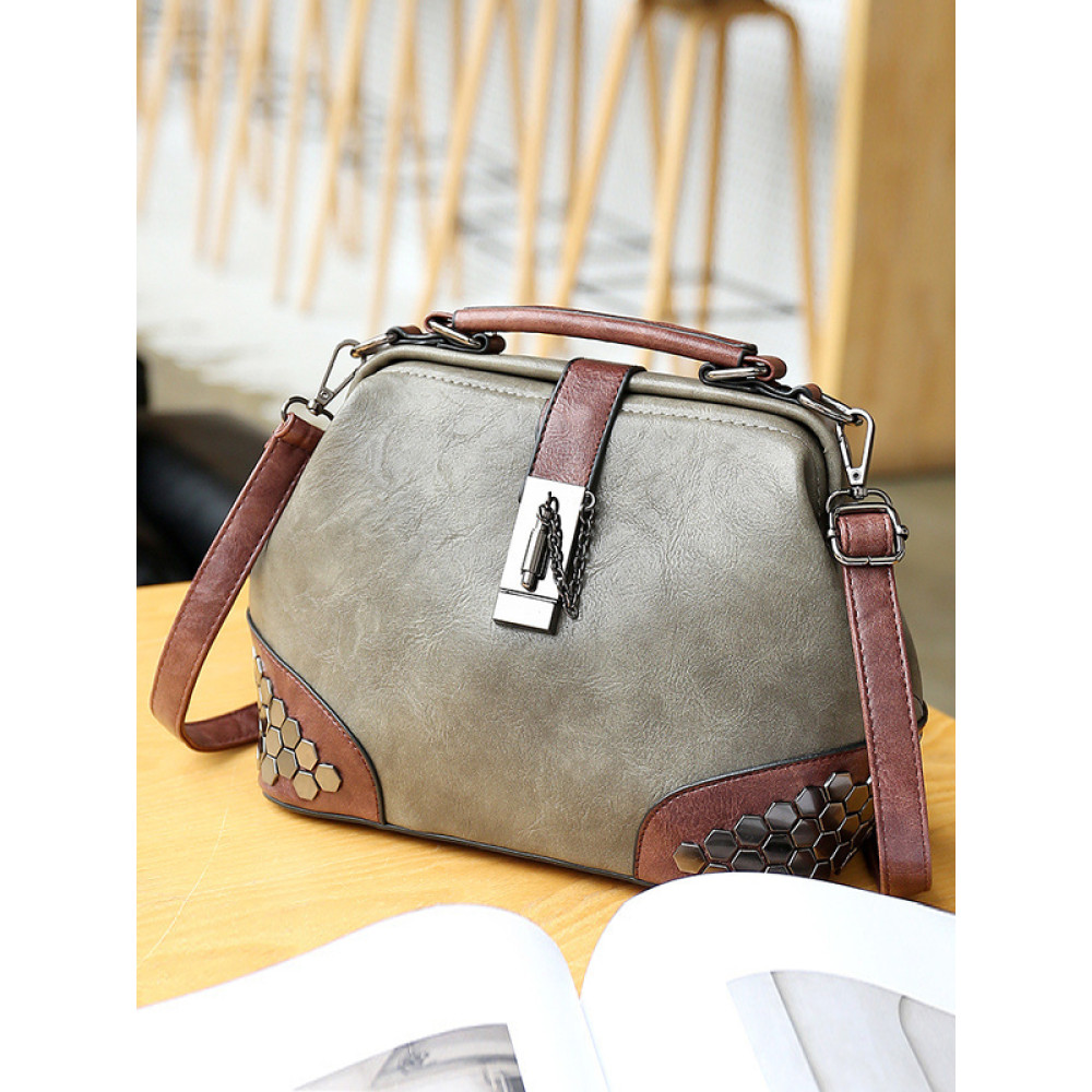 Studded Shoulder Bag Crossbody Handbag