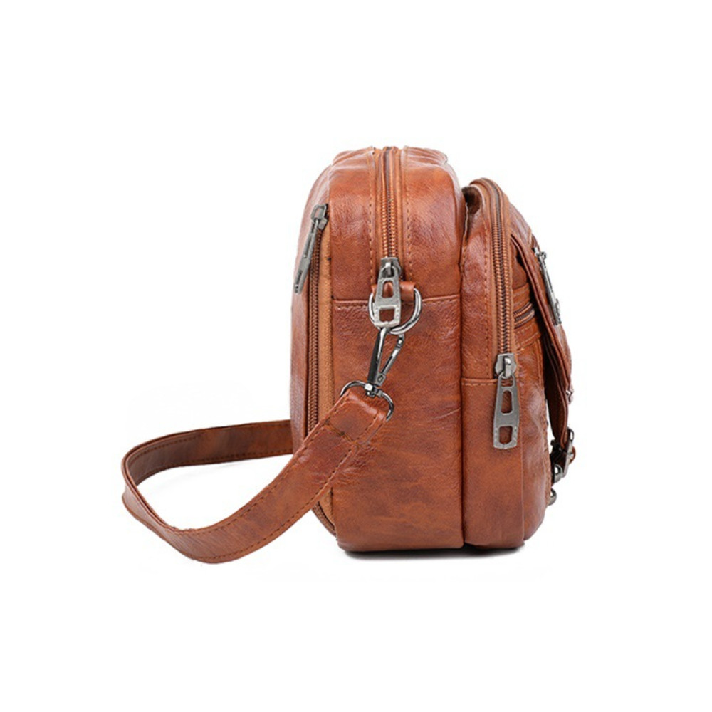 Studded Washed Leather Mini Bag
