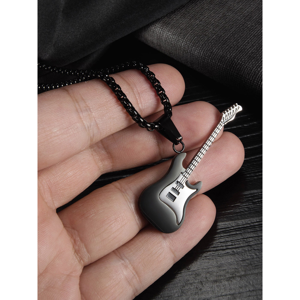 Stylish Personalised Guitar Pendant Necklace