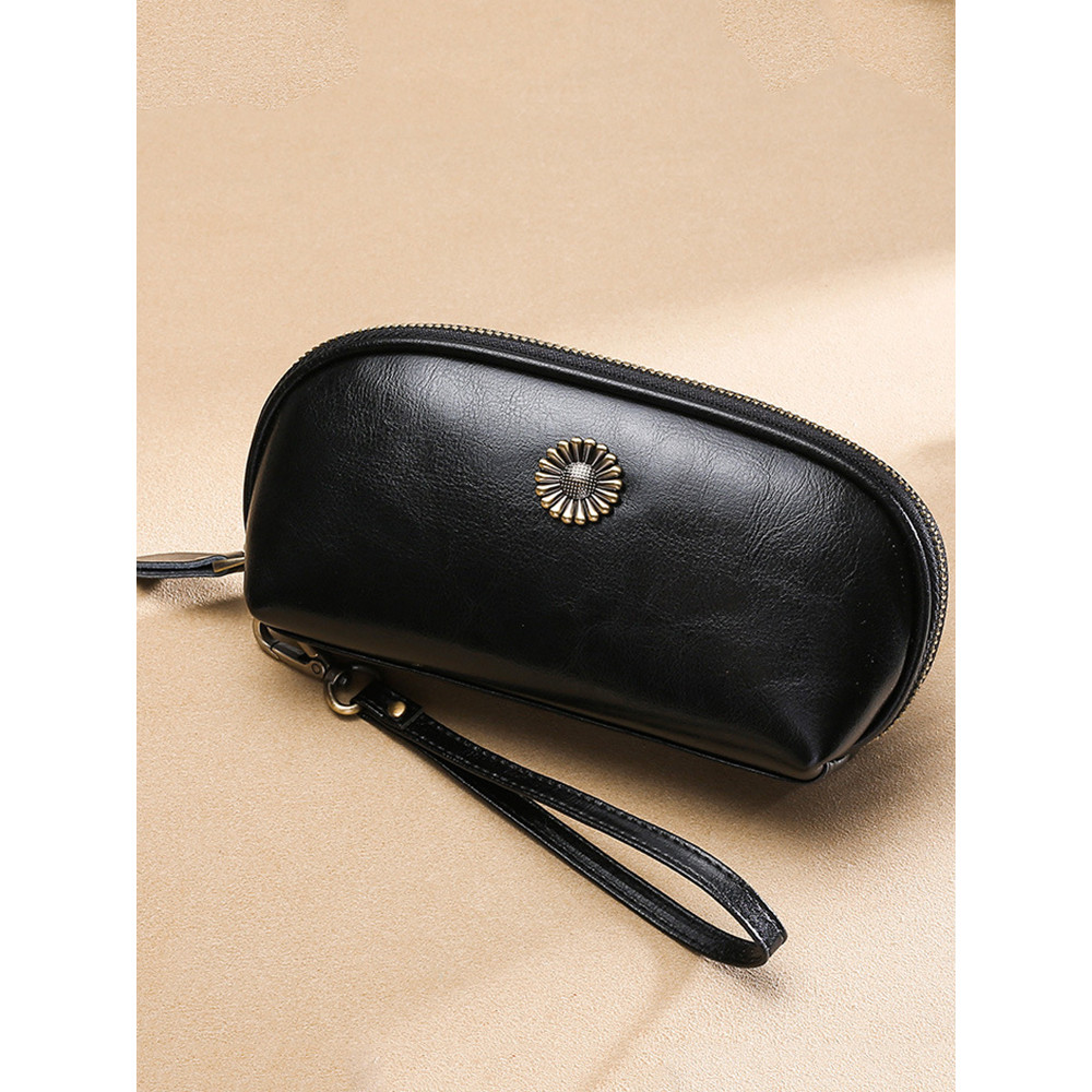 Sunflower Inspired Button Clutch Bag