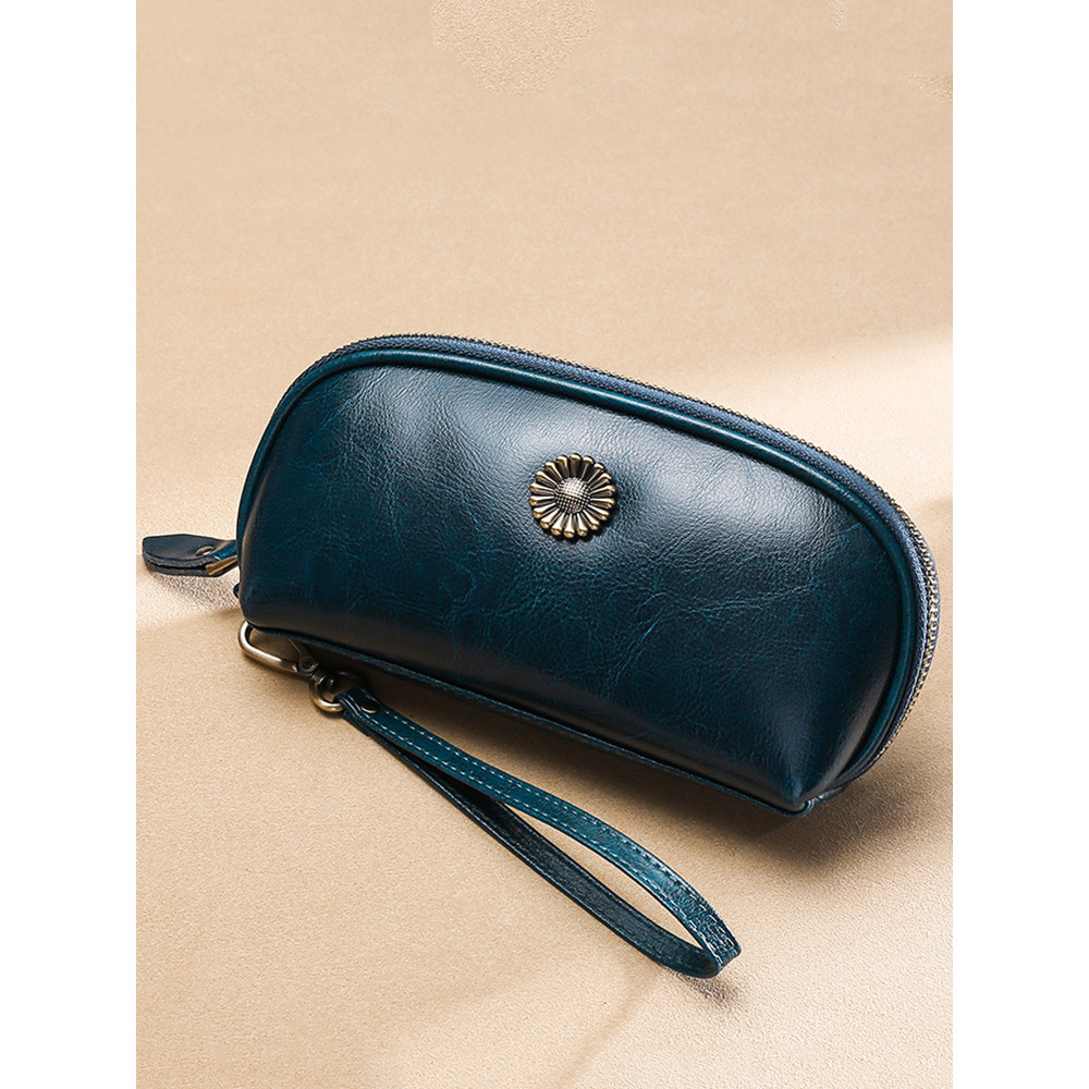 Sunflower Inspired Button Clutch Bag