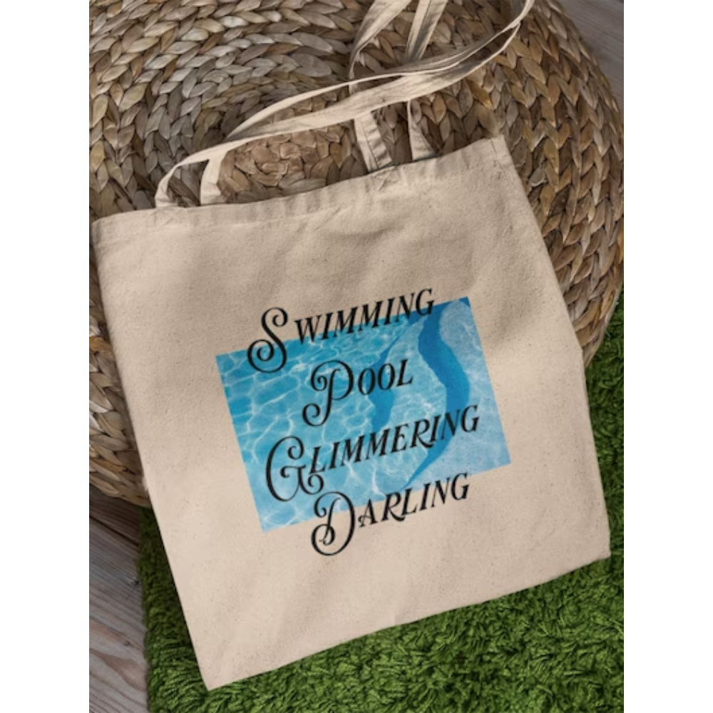 Swimming Pool Glimmering Darling Canvas Bag