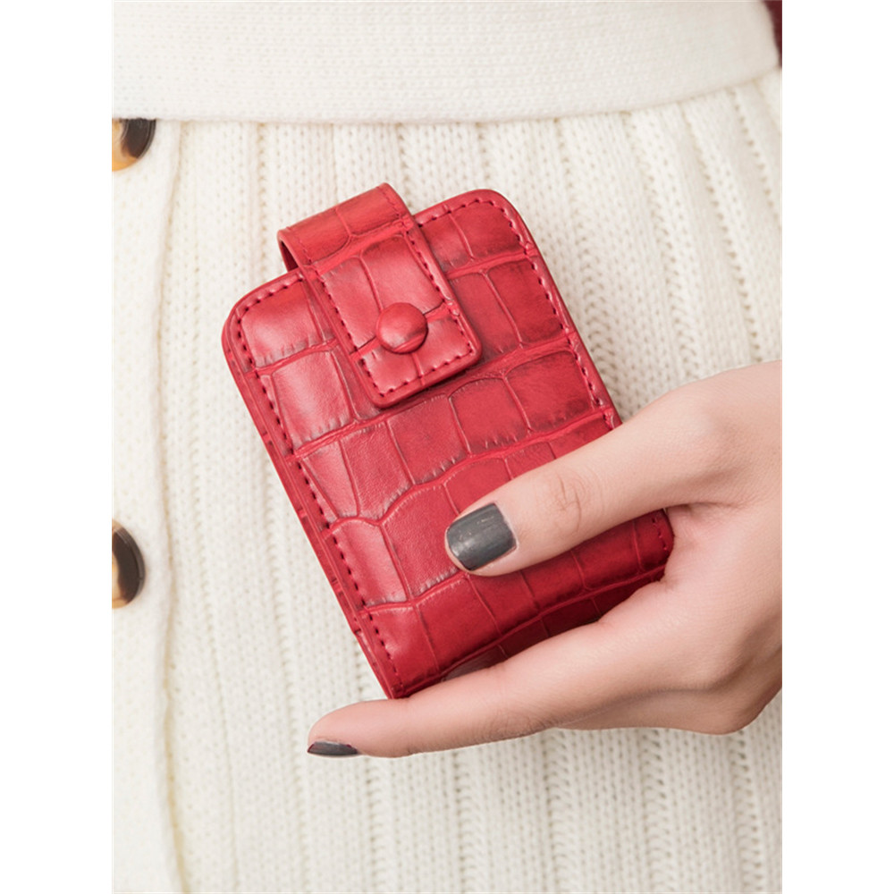 Trendy Portable Utility Mini Cosmetic Bag With Mirror