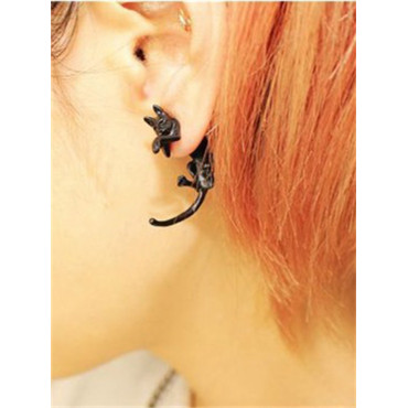 Unique Cat Pierced Stud Earrings