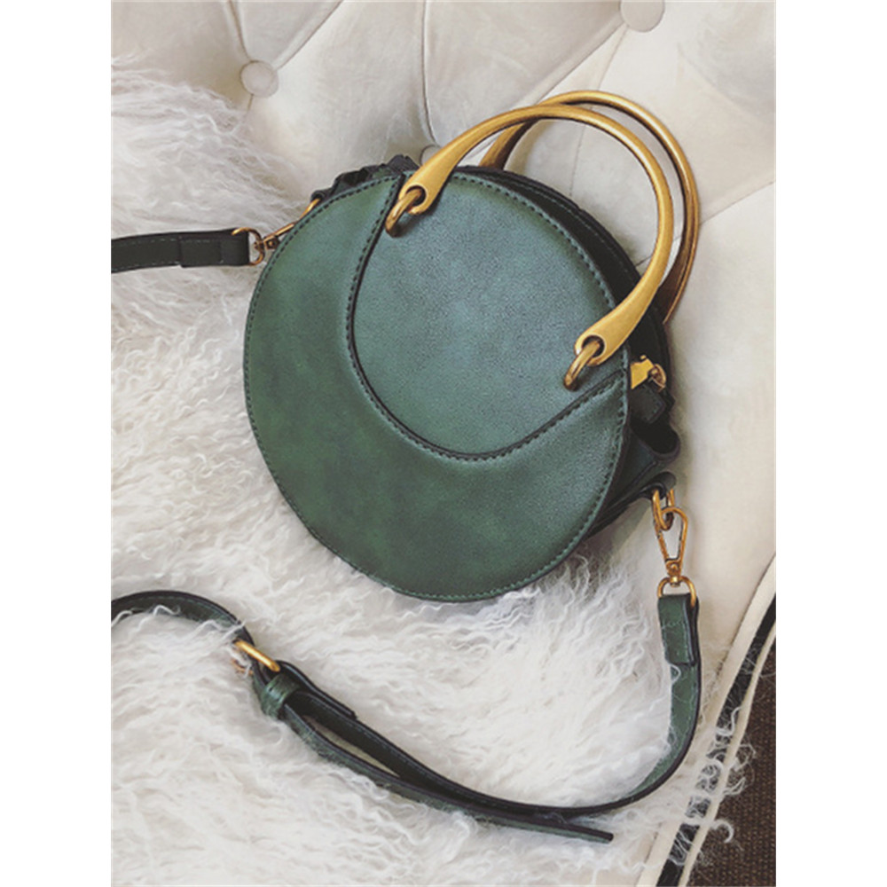 Unique Studded Patchwork Cylinder Crossbody Bag