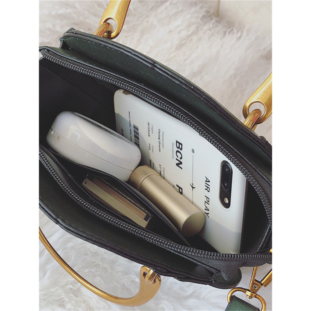 Unique Studded Patchwork Cylinder Crossbody Bag