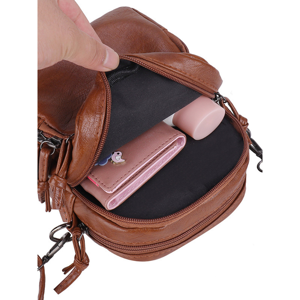Utility Soft Leather Mini Crossbody Bag