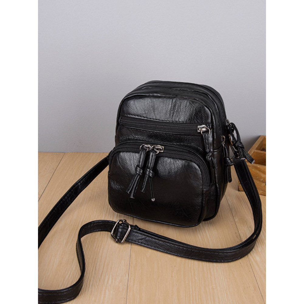 Utility Soft Leather Mini Crossbody Bag