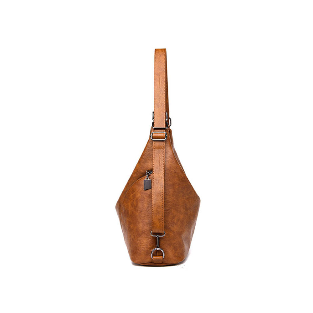 Vegetable Tanned Teather Backpack Tote Bag