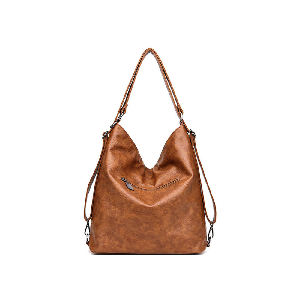 Vegetable Tanned Teather Backpack Tote Bag