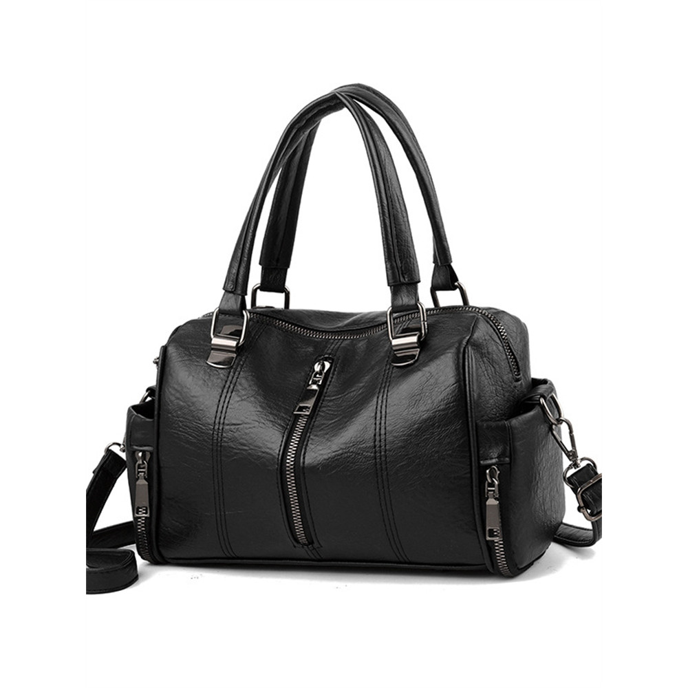 Vinatge Soft Leather Handbag Crossbody Doctor Bag
