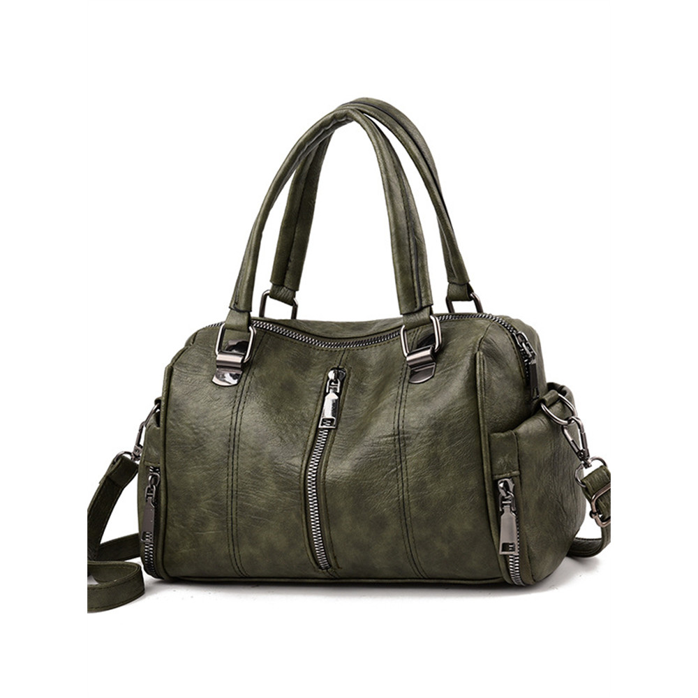 Vinatge Soft Leather Handbag Crossbody Doctor Bag
