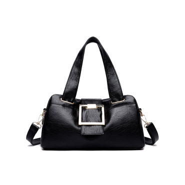 Vintage Big Buckle Soft Leather Crossbody Bag