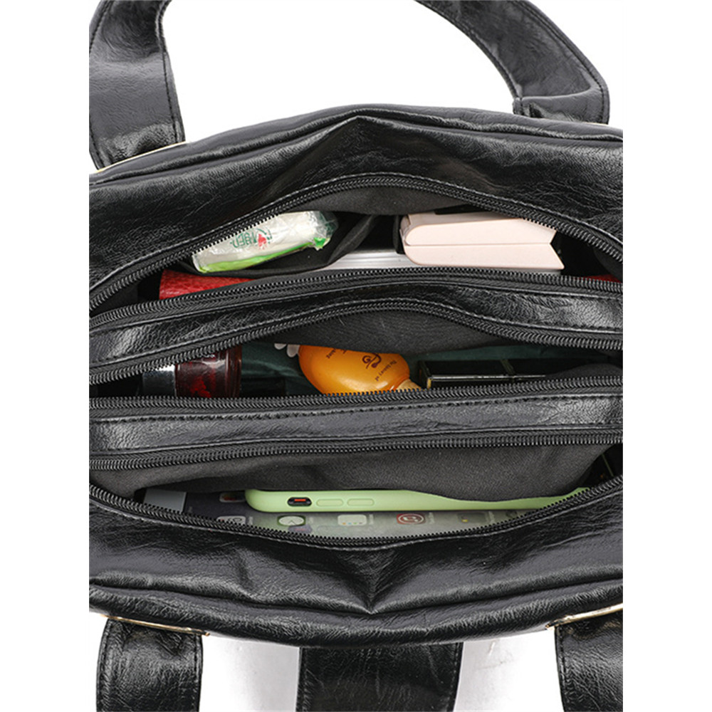 Vintage Big Buckle Soft Leather Crossbody Bag