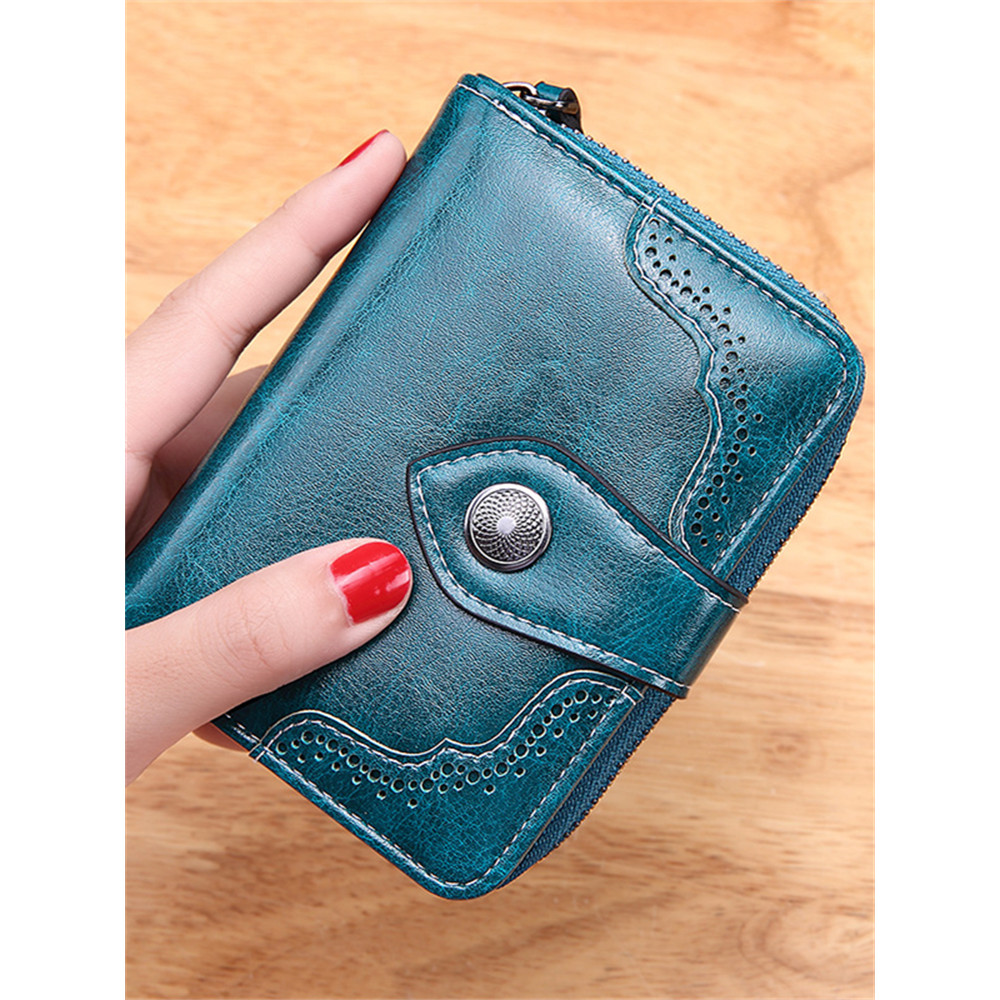 Vintage Boho Carved Buckle Utility Purse