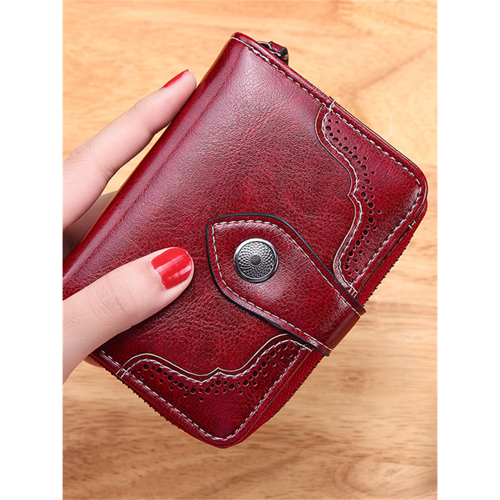 Vintage Boho Carved Buckle Utility Purse