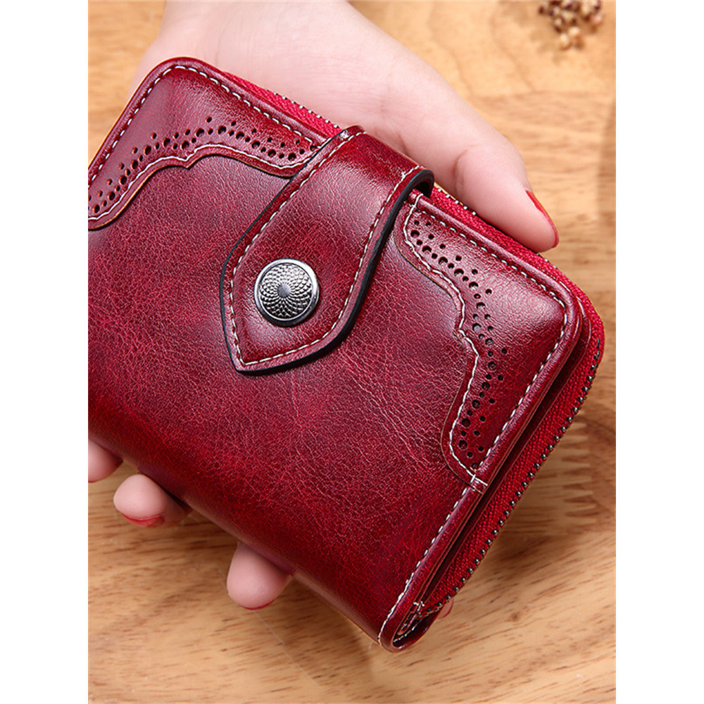 Vintage Boho Carved Buckle Utility Purse