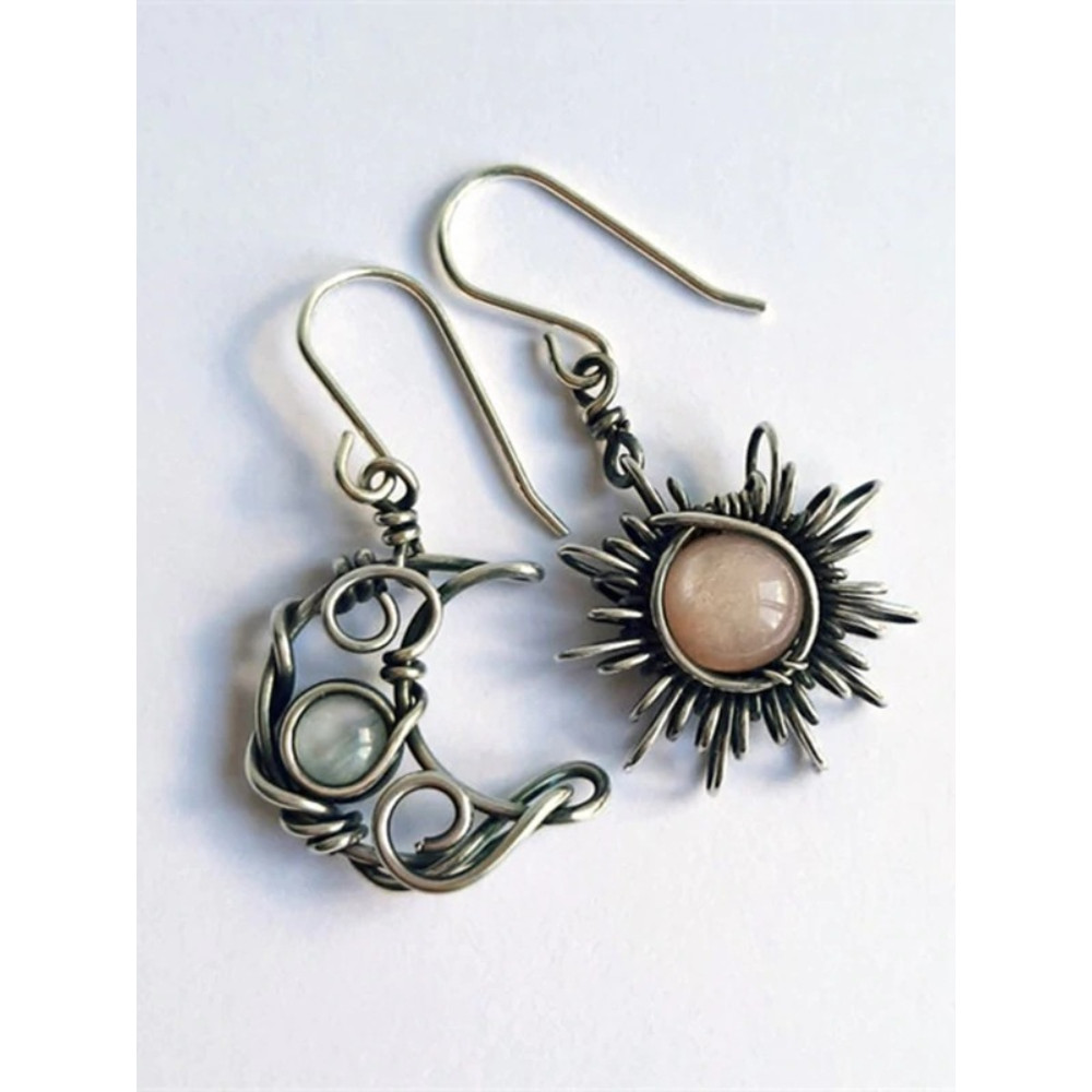 Vintage Boho Sun & Moon Inspired Earrings