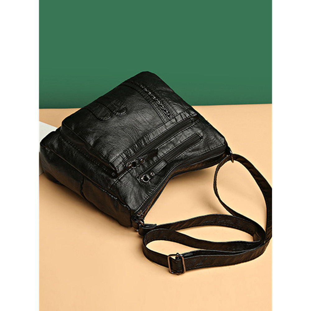 Vintage Braid Details Petal Patch Crossbody Bag