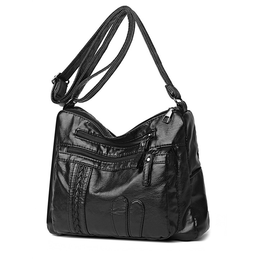 Vintage Braid Details Petal Patch Crossbody Bag