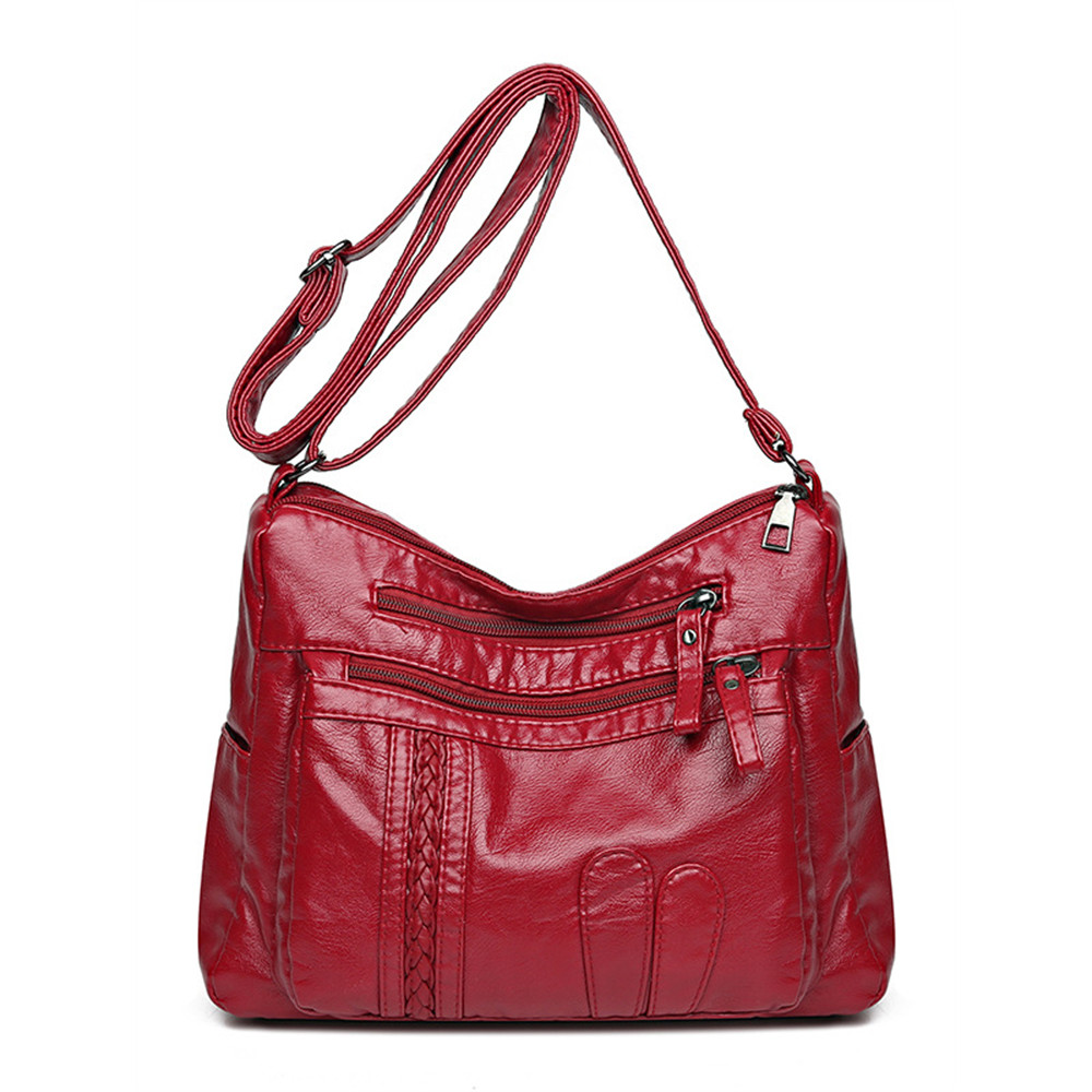 Vintage Braid Details Petal Patch Crossbody Bag