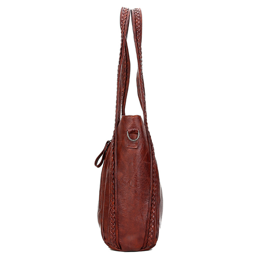 Vintage Braid Details Utility Tote Bag