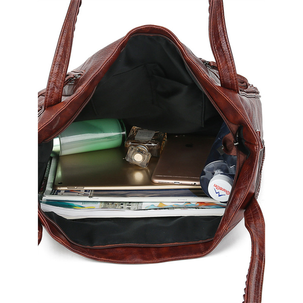 Vintage Braid Details Utility Tote Bag