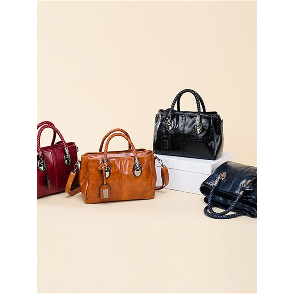 Vintage Braided Oiled Leather Utility Bag