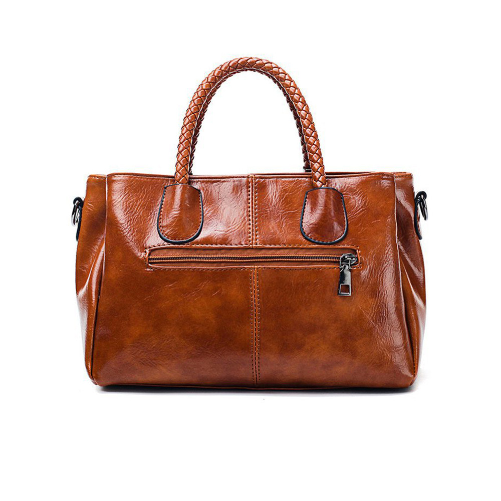 Vintage Braided Oiled Leather Utility Bag