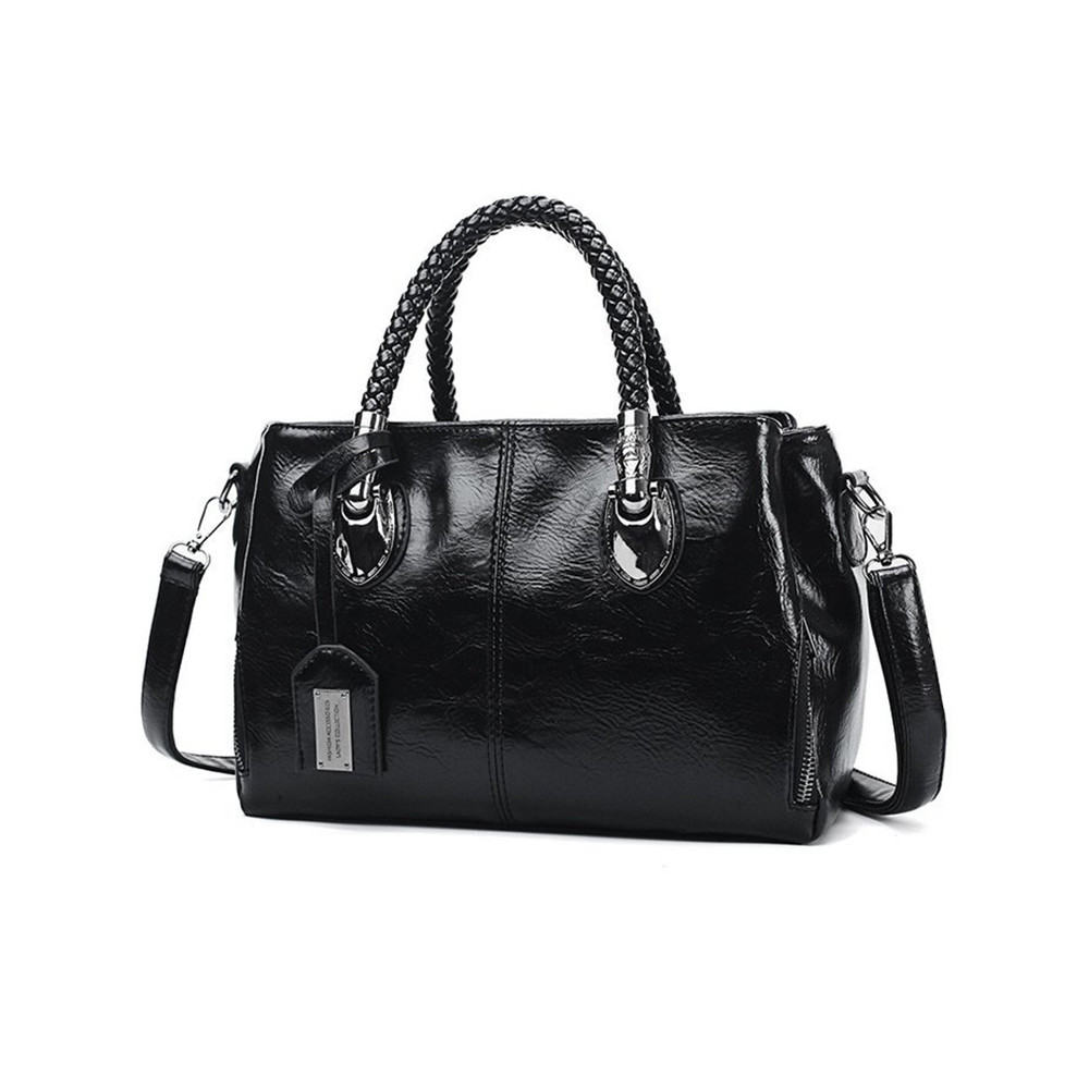 Vintage Braided Oiled Leather Utility Bag