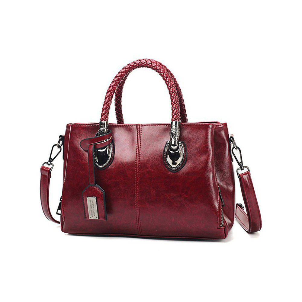 Vintage Braided Oiled Leather Utility Bag
