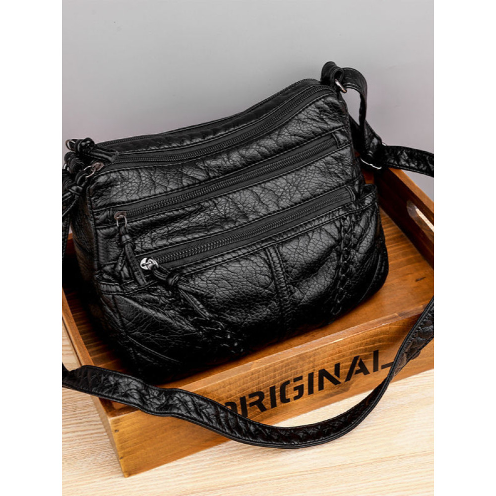 Vintage Braided Soft Leather Utility Bag