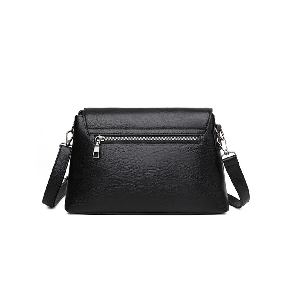 Vintage Buckle Flap Utility Crossbody Bag
