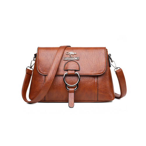 Vintage Buckle Flap Utility Crossbody Bag