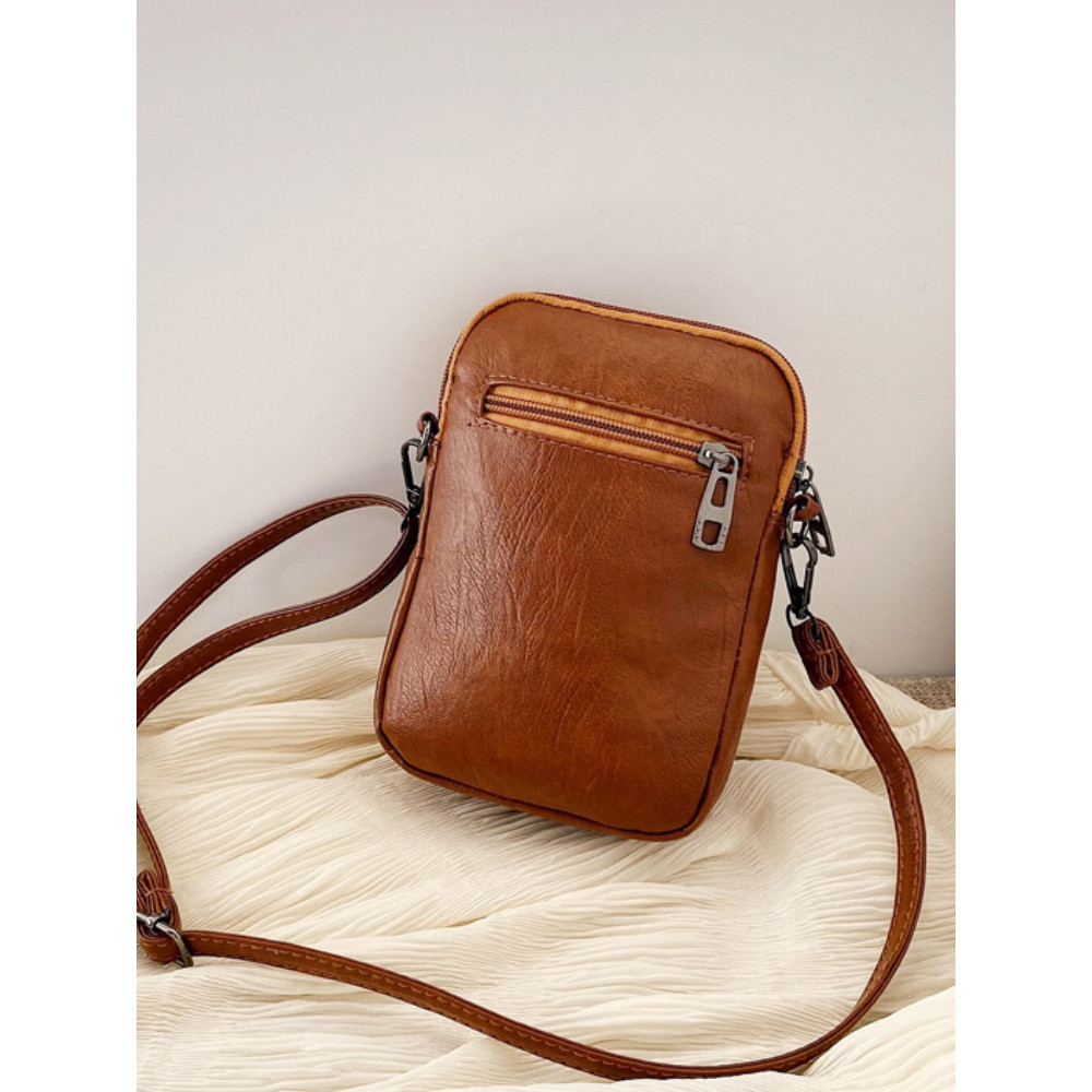 Vintage Buckle Washed Leather Mini Bag
